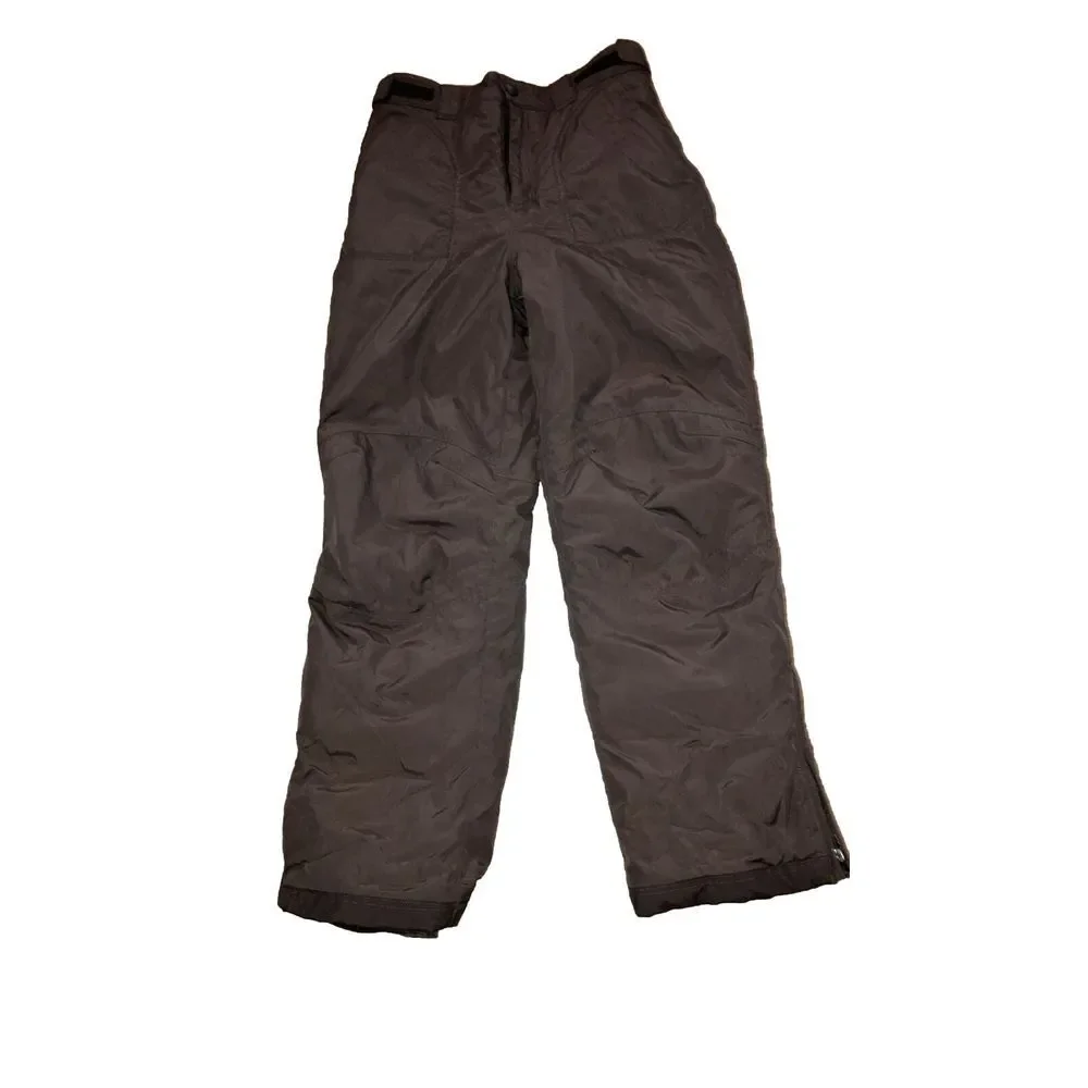 LL Bean Unisex Kids Thinsulate Snow Pants Size 14 Brown Pockets Extra Warmth‎